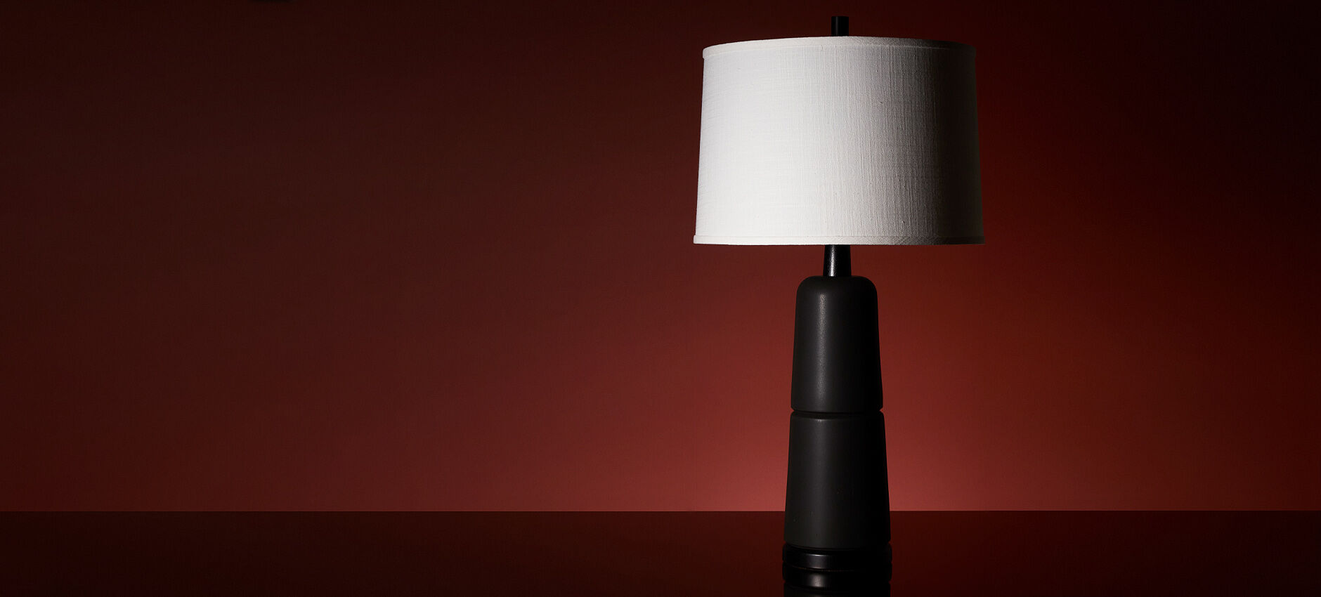 Black 2 section lamp