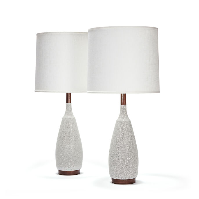 lancaster pair in crawl glaze