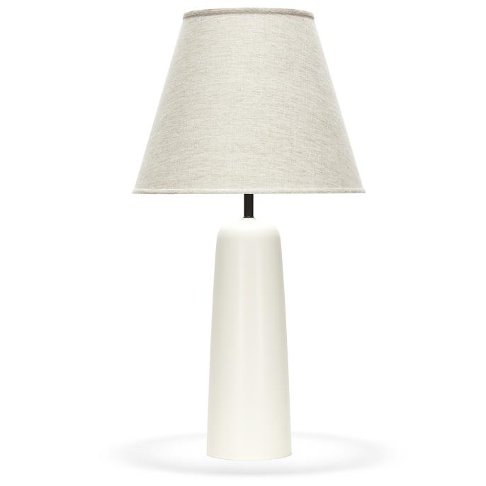 Bryce in White Quartz with Natural Linen shade