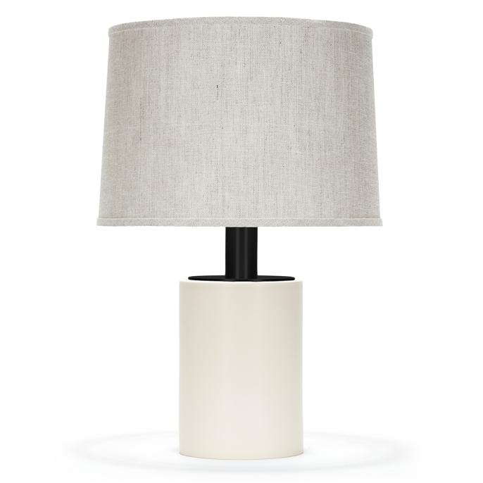 Fairfax in White Quartz with Natural Linen shade