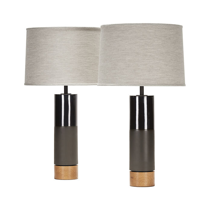 hancock II pair in black clay and anthracite