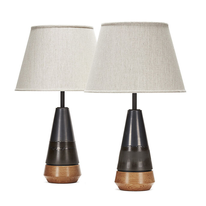 mercer pair in anthracite with glaze detail