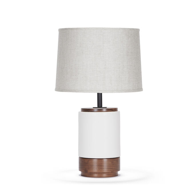 grove in White Quartz with Natural Linen shade