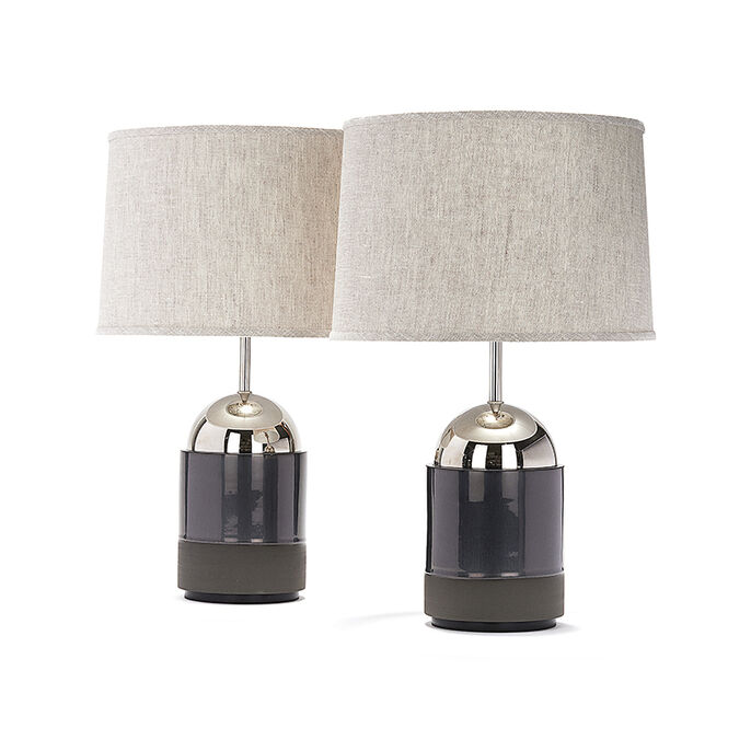 noor pair in banded anthracite/black