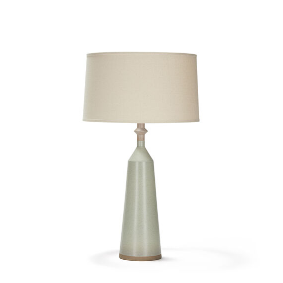 alden lamp in linnet with clay reveal
