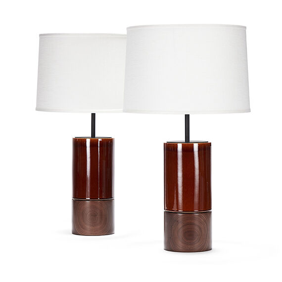 short baxter pair in deep amber