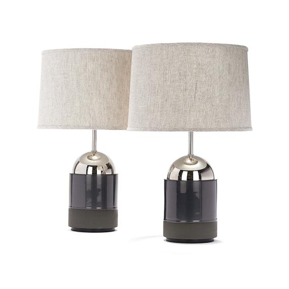 noor pair in banded anthracite/black