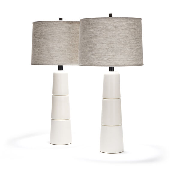 stack III pair in white quartz